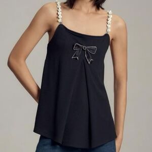 Anthropologie Maeve Embellished Swing Tank Top Blouse